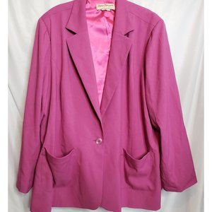 Vintage Norm Thompson Pink 80s Blazer No Tags Approx Size XL
